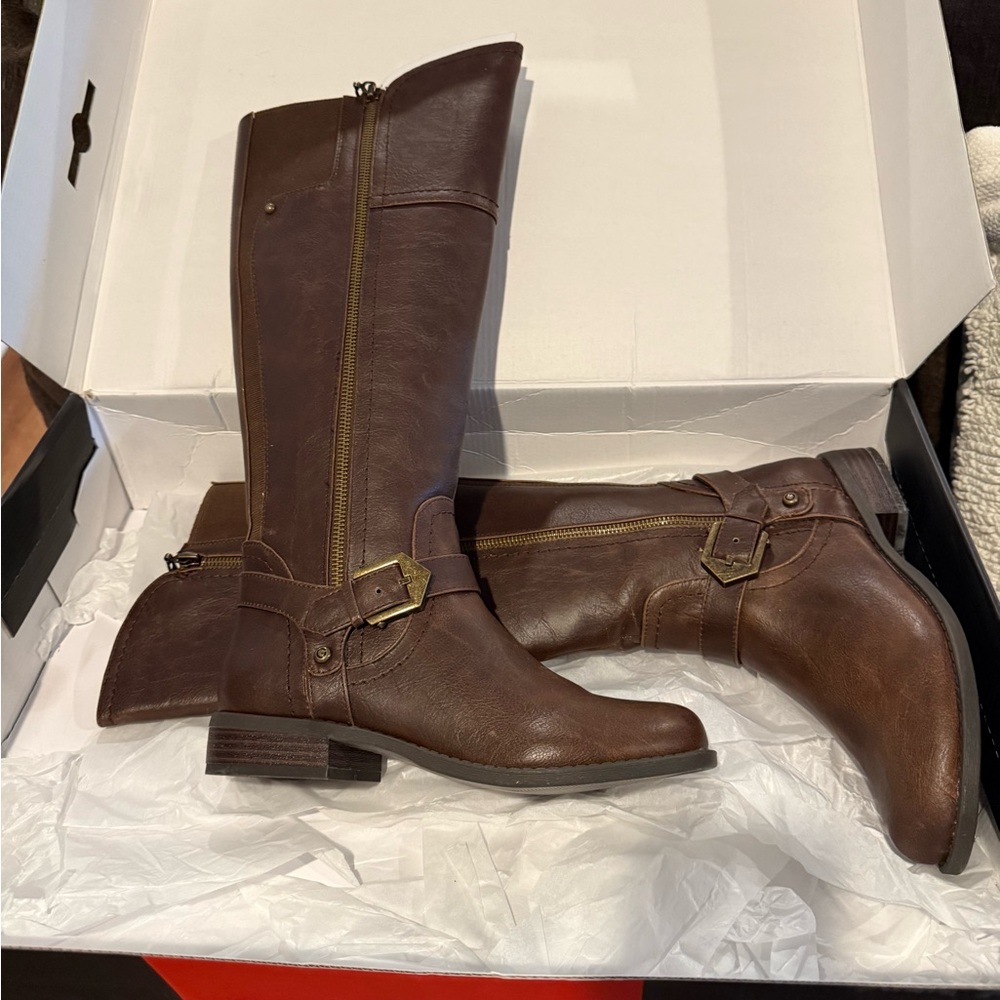 Guess Dark Brown Heeled Boots
